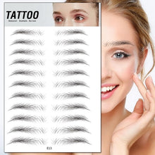 Load image into Gallery viewer, Magic 4D Hair-like Eyebrow Tattoo Sticker False Eyebrows 7 Day Long Lasting Super Waterproof Makeup Eye Brow Stickers Cosmetics