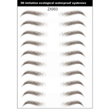 Load image into Gallery viewer, Magic 4D Hair-like Eyebrow Tattoo Sticker False Eyebrows 7 Day Long Lasting Super Waterproof Makeup Eye Brow Stickers Cosmetics