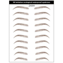Load image into Gallery viewer, Magic 4D Hair-like Eyebrow Tattoo Sticker False Eyebrows 7 Day Long Lasting Super Waterproof Makeup Eye Brow Stickers Cosmetics