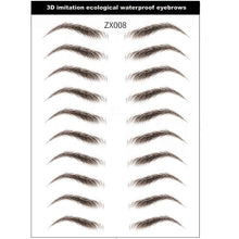 Load image into Gallery viewer, Magic 4D Hair-like Eyebrow Tattoo Sticker False Eyebrows 7 Day Long Lasting Super Waterproof Makeup Eye Brow Stickers Cosmetics
