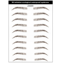 Load image into Gallery viewer, Magic 4D Hair-like Eyebrow Tattoo Sticker False Eyebrows 7 Day Long Lasting Super Waterproof Makeup Eye Brow Stickers Cosmetics