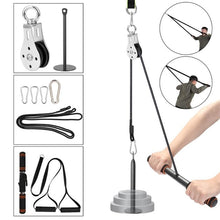 Load image into Gallery viewer, Fitness DIY Gym Pulley Cable Machine Attachment System Loading Pin Lifting Workout Arm Biceps Triceps Hand Training Equipment