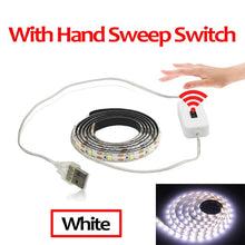 Load image into Gallery viewer, Dc 5 v lâmpada usb movimento led backlight led tv cozinha tira conduzida varredura mão acenando fora do sensor de luz luzes diodo à prova dwaterproof água