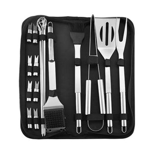 3~20Pcs/set  Grill BBQ Stainless Steel Barbecue Grilling Tools Set BBQ Accessories Utensil BBQ Grill Tools And Tool Sets