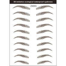 Load image into Gallery viewer, Magic 4D Hair-like Eyebrow Tattoo Sticker False Eyebrows 7 Day Long Lasting Super Waterproof Makeup Eye Brow Stickers Cosmetics
