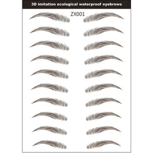 Magic 4D Hair-like Eyebrow Tattoo Sticker False Eyebrows 7 Day Long Lasting Super Waterproof Makeup Eye Brow Stickers Cosmetics