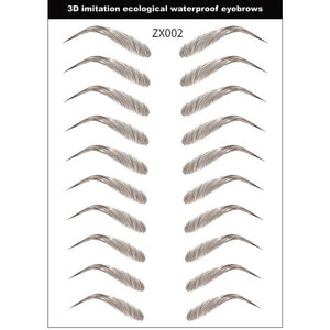Magic 4D Hair-like Eyebrow Tattoo Sticker False Eyebrows 7 Day Long Lasting Super Waterproof Makeup Eye Brow Stickers Cosmetics