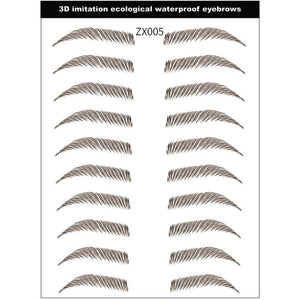 Magic 4D Hair-like Eyebrow Tattoo Sticker False Eyebrows 7 Day Long Lasting Super Waterproof Makeup Eye Brow Stickers Cosmetics