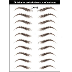 Magic 4D Hair-like Eyebrow Tattoo Sticker False Eyebrows 7 Day Long Lasting Super Waterproof Makeup Eye Brow Stickers Cosmetics