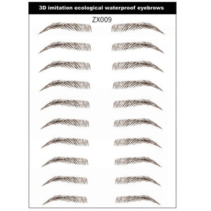 Magic 4D Hair-like Eyebrow Tattoo Sticker False Eyebrows 7 Day Long Lasting Super Waterproof Makeup Eye Brow Stickers Cosmetics
