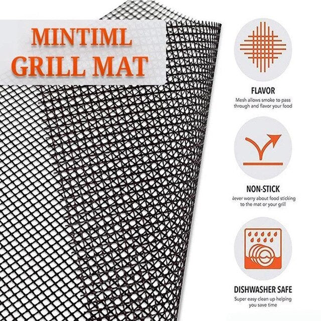 5pcs Bbq Grill Accessories Bbq Grill Mat Nonstick Pad Fiberglass Grill Pad For Oven Microwave Foil Tool Barbecue Accessories